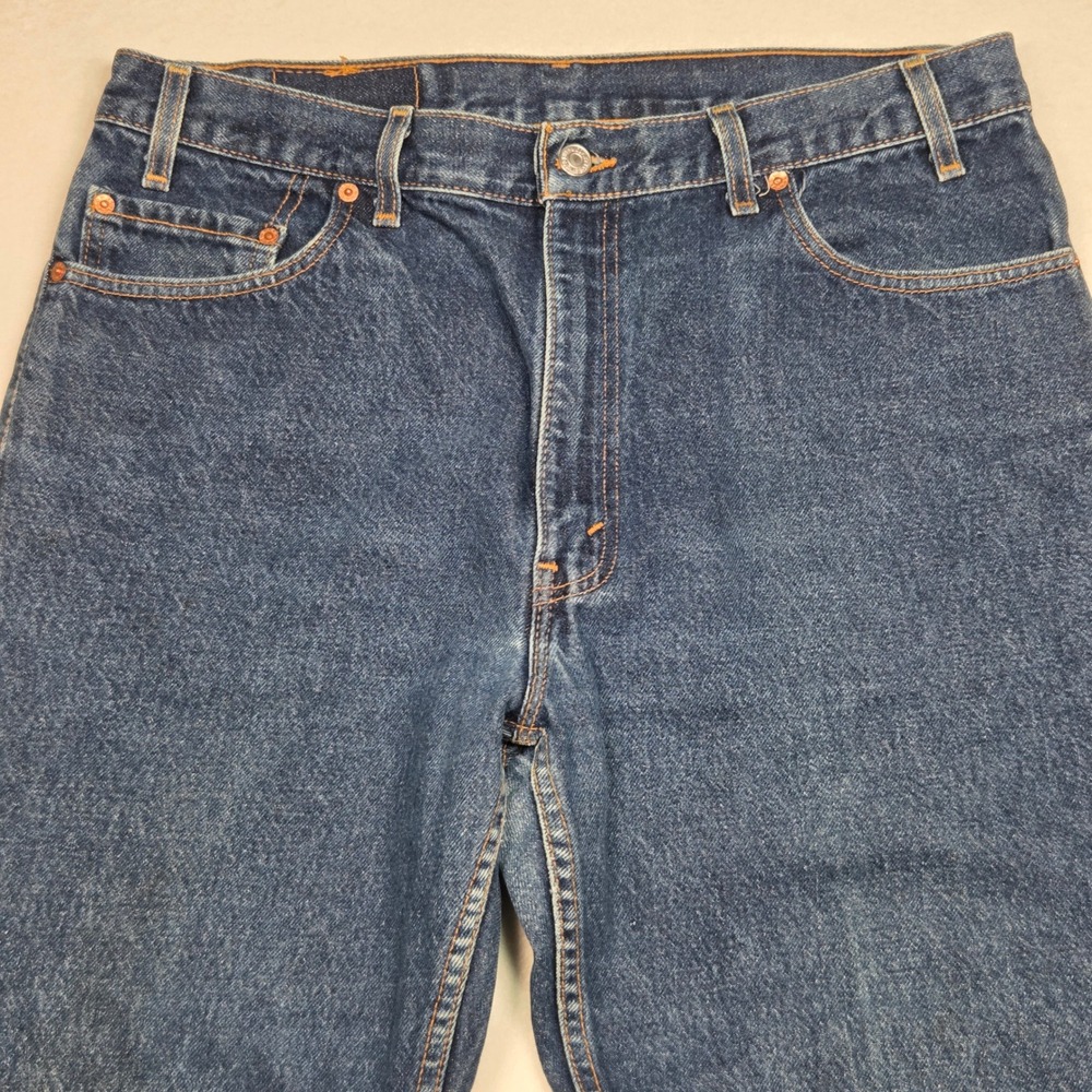 Vtg Y2K Levi's 505 Jeans Mens 36x32 Blue Made in USA Straight Leg Denim 2000 - Picture 7 of 16